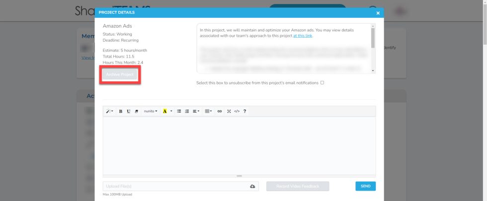 Pause Project - Member Support Center at SharedTEAMS